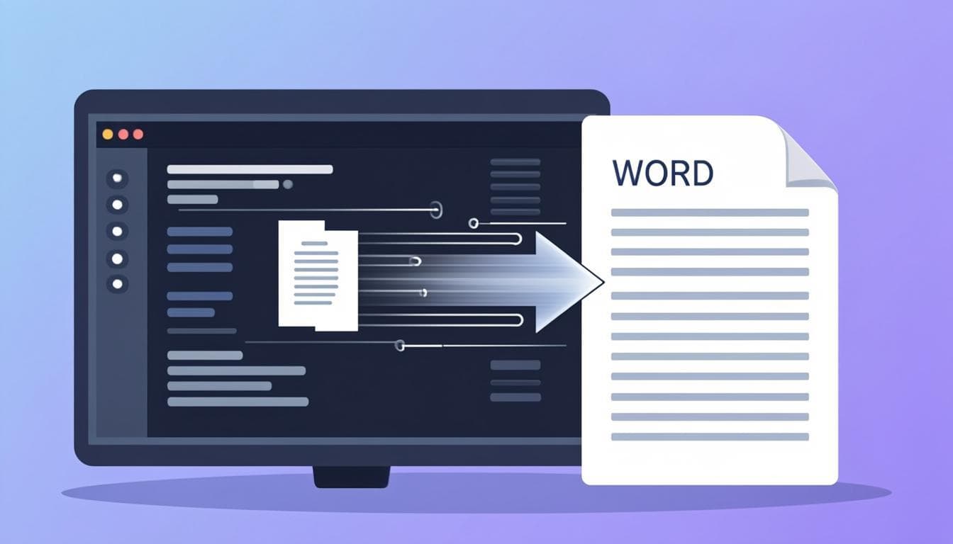 Markdown to Word converter illustration